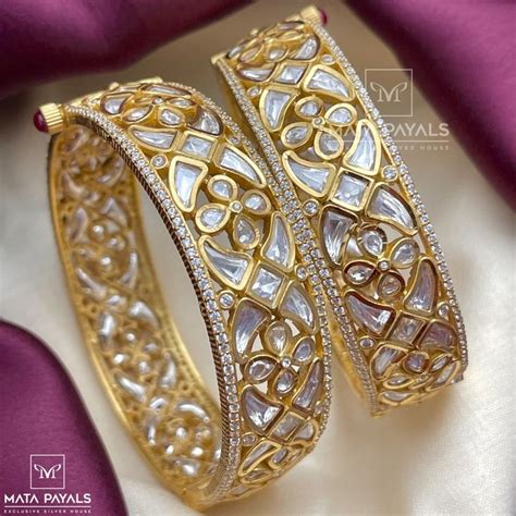 Silver Gold Plated Bangles Mata Payals Exclusive Silver Jewellery