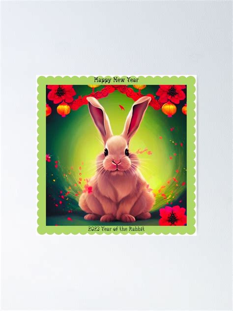 2023 Year Of The Rabbit Poster For Sale By India2022 Redbubble