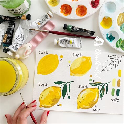 Lemon Gouache Tutorial Hope It S Helpful Have A Lovely Day