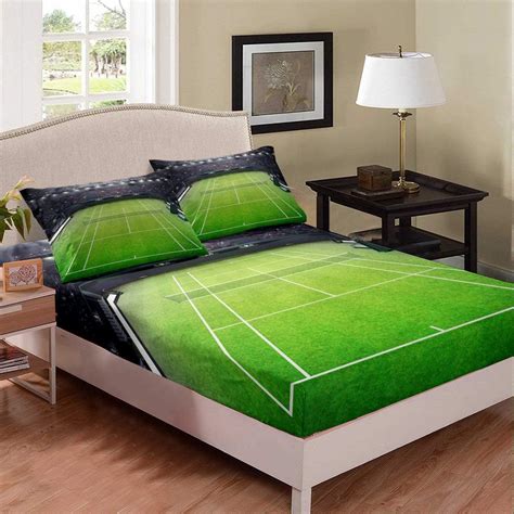 Erosebridal Juego De Ropa De Cama De Tenis Verde Juego De S Banas Para