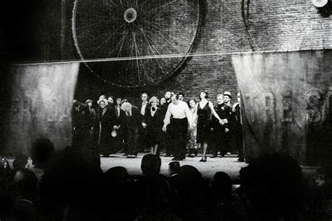 The Brecht Curtain During The Opening The Threepenny Opera Musical