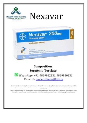 Nexavar Sorafenib Mg Tablets At Best Price In New Delhi By Modern