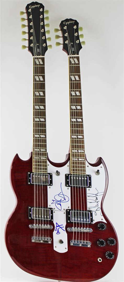 Gibson Epiphone SG Custom double-neck signed by Jimmy Page, Robert ...