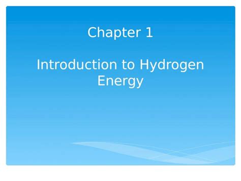 Ppt Chapter Introduction To Hydrogen Energy Dokumen Tips