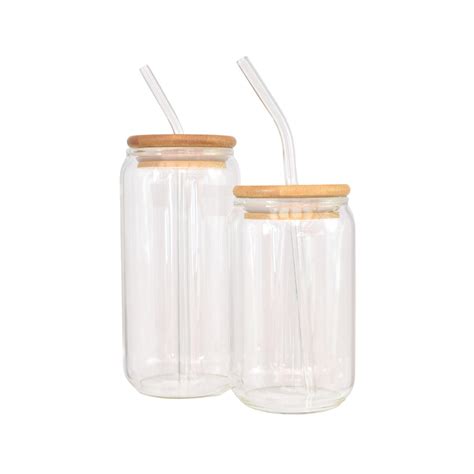 Clear Drinking Glass With Glass Straw The Home Quarter