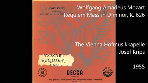 Wolfgang Amadeus Mozart Requiem Mass In D Minor K Josef Krips