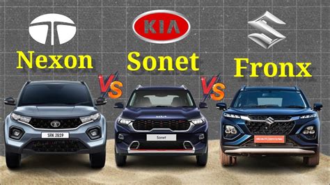 Tata Nexon Vs Kia Sonet Vs Suzuki Fronx Details In Hindi Youtube