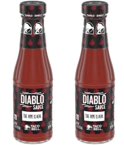 Taco Bell Diablo Hot Sauce Signature Taco Bell Hot Spicy Sauce 7 5oz