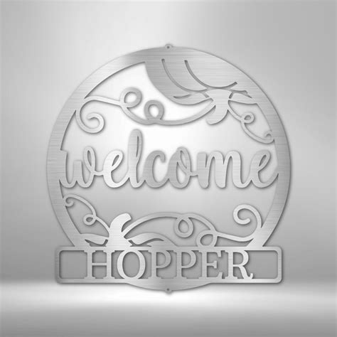 Personalized Metal Welcome Sign Custom Welcome Fall Front - Etsy