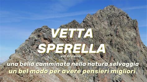 Vetta Sperella Val Grosina Una Bella Camminata Nella Natura