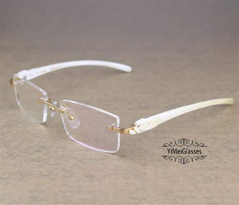 Cartier PanthÈre Rimless Horn Eyeglasses Ct6738032 Yimeiglasses