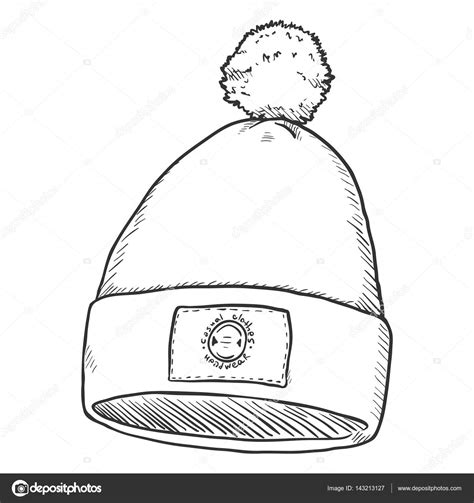 Sketch Hat With Pompom Stock Vector Image By ©nikiteev 143213127