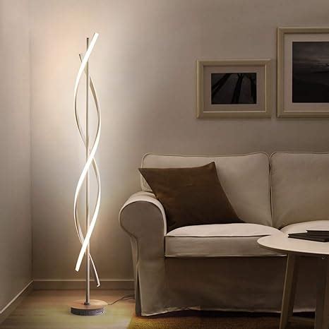 W Led Floor Lamp Remote Control Dimmable Spiral Floor Lamp Indoor