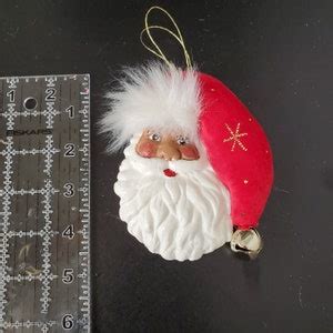 African American Santa Ornaments Set of 3 - Etsy