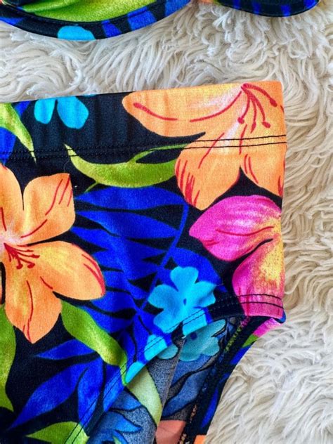 Catalina Neon Floral S Bikini Gem