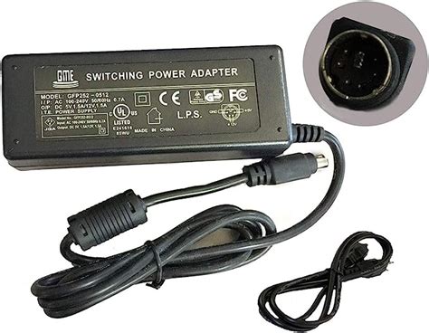 Amazon UpBright UL Listed 6 Pin DIN 5V 12V AC DC Adapter