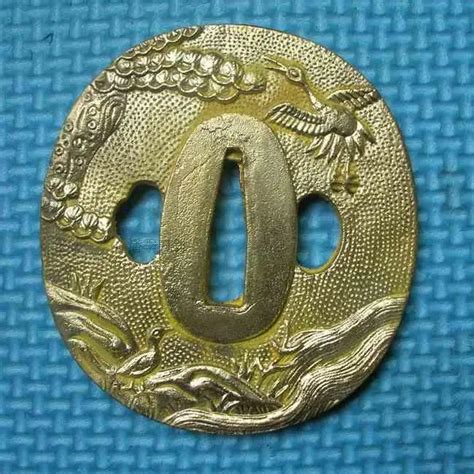 Copper Tsuba Japanese Brass Tsuba Guard Fitting For Japanese Sword ...