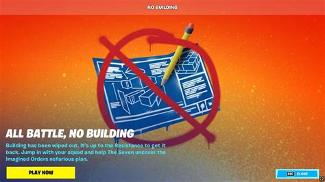 Fortnite ha eliminado la construcción de su modo de juego principal