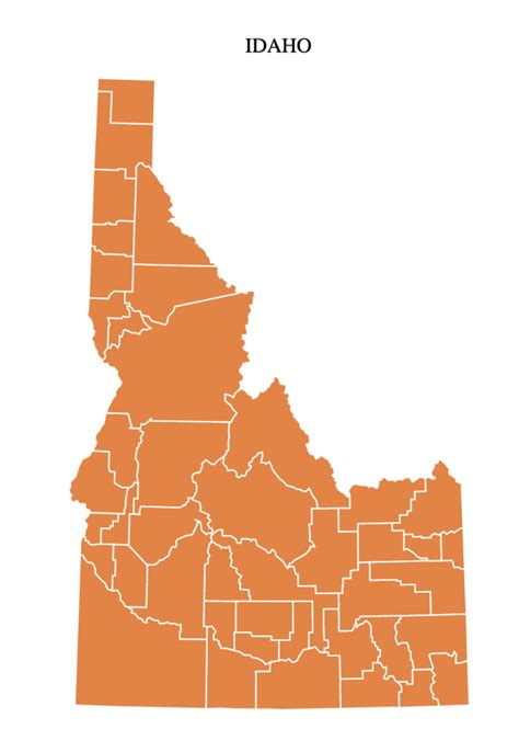 Idaho County Map Editable Printable State County Maps