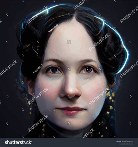 Interpretation Augusta Ada King Countess Lovelace Stock Vector Royalty Free 2202792465