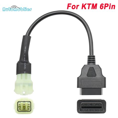 Conector OBD2 Para Motocicleta KTM Adaptador De 6 Pines A 16 Pines