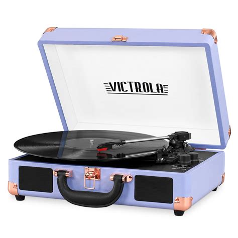 Victrola Bluetooth Suitcase Record Player with 3-speed Turntable ...