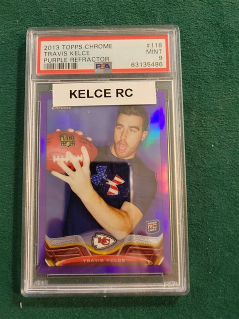 2013 Topps Chrome Purple Refractor 118 Travis Kelce 499 RC For