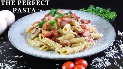 CREAMY BACON MUSHROOM PASTA THE PERFECT PENNE PASTA YouTube