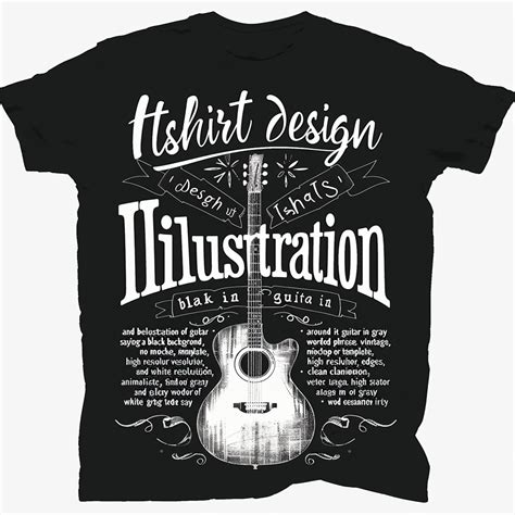 Unleash Your Inner Rockstar With Our Nashville Guitar Design Tee Elevate Your Style With