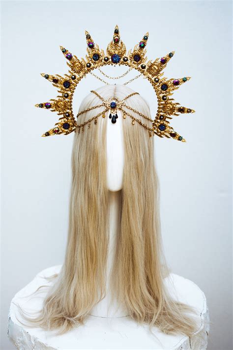 Gold Halo Crown Halo Headpiece Festival Crown Festival Headpiece