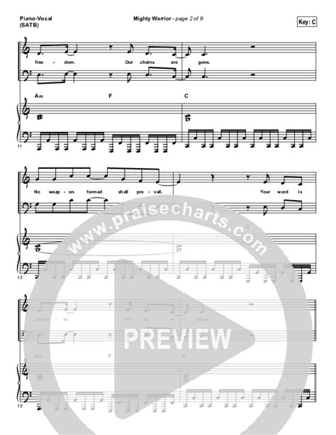 Mighty Warrior Sheet Music Pdf Elevation Worship Praisecharts