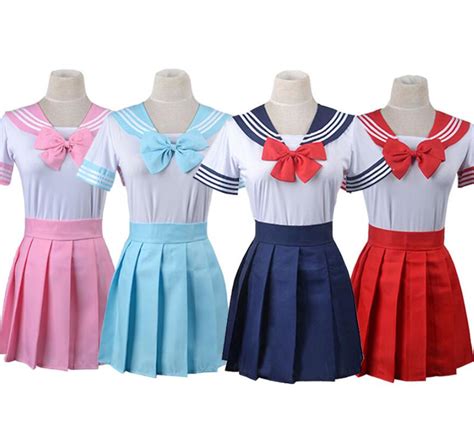 Japanese School Uniforms Girls Pleat Skirt Costume – WebCosplay.com