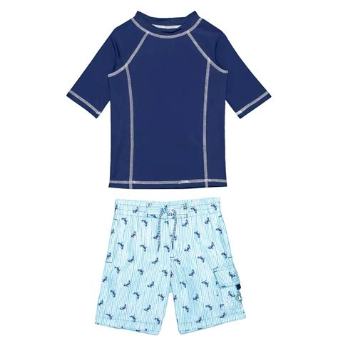 Cabana Life Cabana Coast Rashguard Set 3t Aqua Lilac Shop