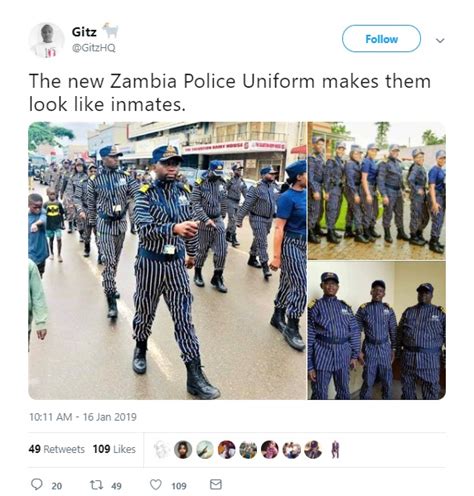 Zambia’s New Police Uniforms Break The Internet (Photos) - YabaLeftOnline