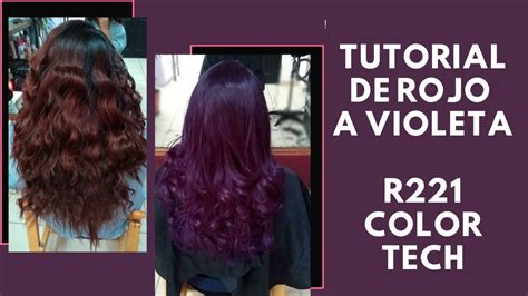 como teñir cabello de color violeta o morado tutorial tono R221