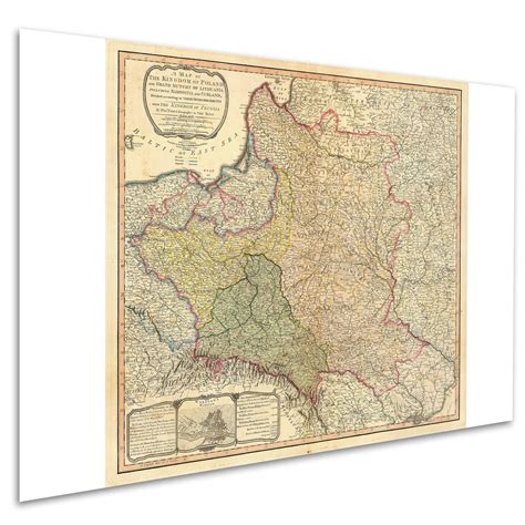 Map of Poland & Lithuania Antique Map Historical - Etsy