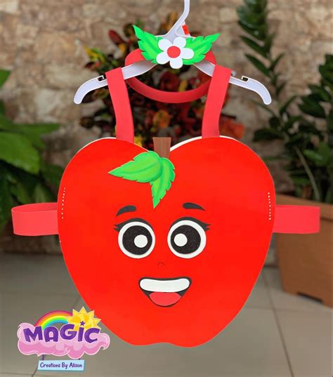 Traje De Manzana Trajes De Frutas Disfraces Frutas Manualidades Escolares