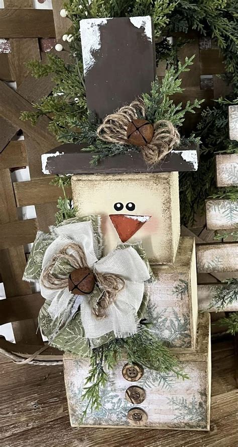 Grace And Tattered Lace Crafty Friends Christmas Wood Crafts Snowman