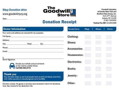 40 Donation Receipt Templates And Letters Goodwill Non Profit