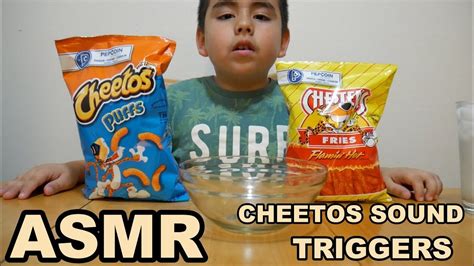 Asmr Eating Cheeto Puffs And Spicy Fries Youtube