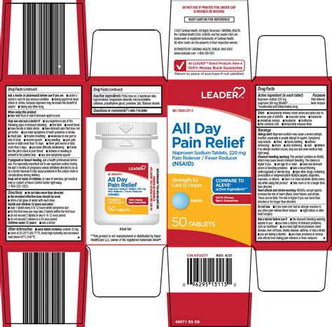 Ndc 70000 0171 3 Leader All Day Pain Relief Tablet Film Coated Oral