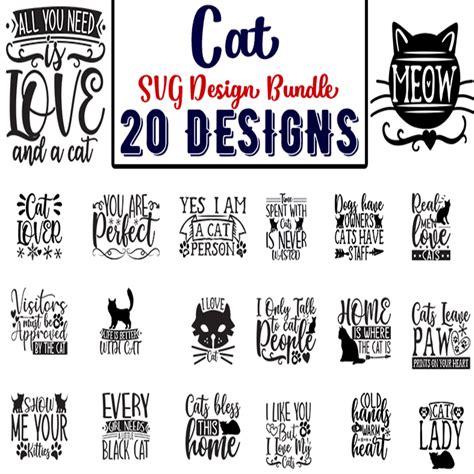 Cat Quotes Svg Bundle Masterbundles