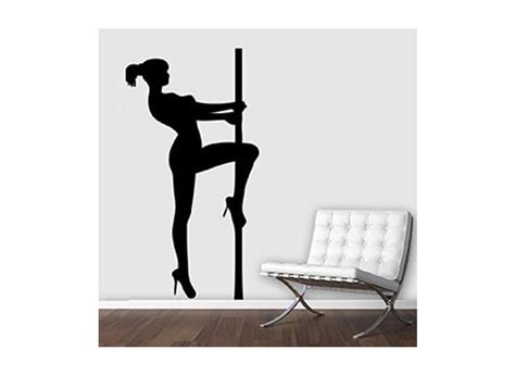 Adesivo De Parede Mulher Pole Dance Médio 48X90Cm em Promoção é no