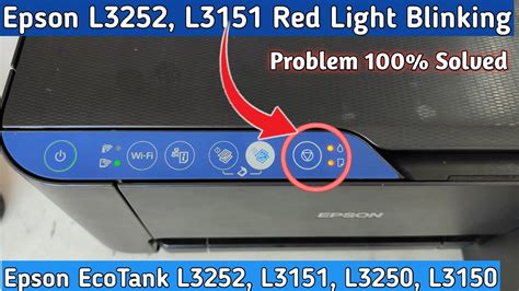 How To Fix Red Light Blinking Error In Epson L L L