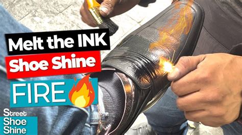 How To Shoe Shine With Fire Magic Shine Asmr Shoeshine Youtube