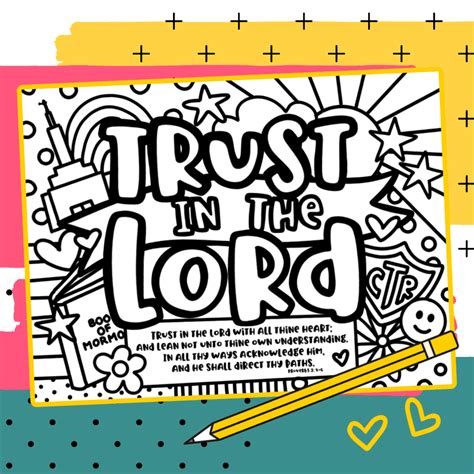 Trust In The Lord With All Your Heart Coloring Page