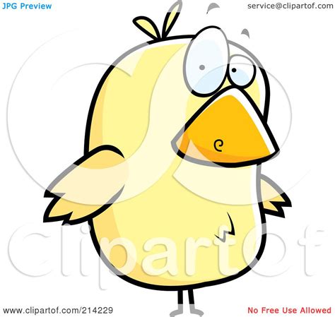 Royalty-Free (RF) Clipart Illustration of a Confused Yellow Bird by ...