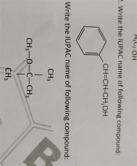 Write The Iupac Name Of Following Compound Write The Iupac Name Of Follo