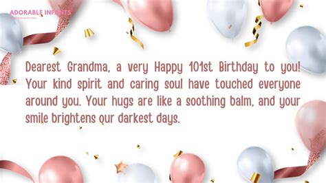 999 Best Happy 101st Birthday Grandma Wishes Quotes And Poems