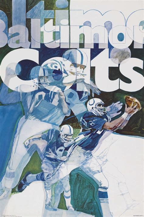 Baltimore Colts Poster Art By George Bartell Features The Great